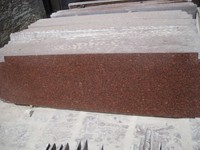 Dalles de granit rouge impérial de haute qualité, pierres décoratives, surface polie/flamée durable, épaisseur 20/30 mm, découpe sur mesure pour revêtement de sol