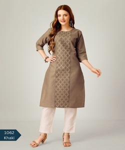 Estilo indio pakistaní Salwar kameez listo para damas traje de algodón cosido vestidos de mujer elegantes - Product Image 2