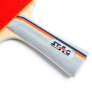 Raquette de tennis de table professionnelle Stag Iconic 4 étoiles, bois, caoutchouc, picots longs, fibre de carbone, raquette de tennis de table professionnelle - Product Image 4