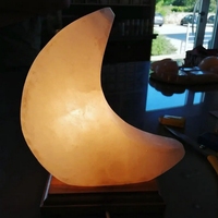 Lampe de sel artisanale en forme d'officier de 3 kg, sel de l'Himalaya Rosa, lumière chaude 15W, éclairage intérieur, base en bois, capacité ionisante 15 m²