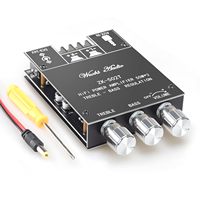ZK-502T 50Wx2 réglage des basses élevées Module de carte d'amplificateur Audio avant stéréo à double canal Subwoofer composants électroniques