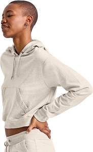 Vêtements de sport pour femmes, sweat-shirt à capuche zippé, haut court, vente en gros, haut court personnalisé, sweat-shirt à capuche zippé pour femmes - Product Image 3