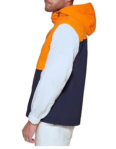 Veste coupe-vent pour homme de qualité supérieure, logo personnalisé en gros, tissu en nylon imperméable, veste à capuche coupe-vent - Product Image 4