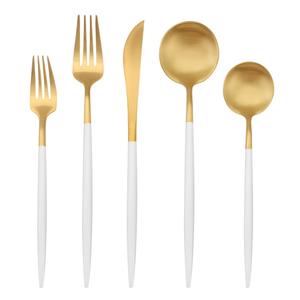 Ensemble de couverts exclusif 4 pièces pièces modernes couverts en acier inoxydable doré ensembles de couverts pour usage quotidien restaurants de fête - Product Image 3