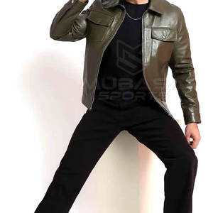 Chaqueta de cuero de calidad superior vendedora caliente chaqueta de cuero de invierno cómoda de los hombres para la venta en línea - Product Image 5