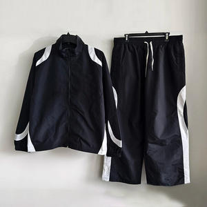 Conjunto de chaquetas cortavientos para hombre, ropa de calle ligera, chándal para hombre, traje de otoño, chándales de nailon de dos piezas - Product Image 1