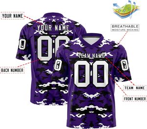 Camisetas de fútbol de ajuste personalizado con parche de número de impresión de logotipo tela elástica transpirable mangas cortas de talla grande suministro de ropa de equipo OEM - Product Image 2