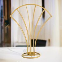 Vases en fer métal grande fleur artificielle support décoratif centres de table en cristal d'or pour la décoration de table de mariage