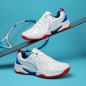 Zapatillas de bádminton para parejas, versiones para hombre y mujer, zapatillas deportivas transpirables y con amortiguación, zapatillas de tenis profesionales personalizadas - Product Image 1