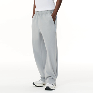 Conceptions OEM pantalons vintage pour hommes en <span class=keywords><strong>polaire</strong></span> de taille moyenne tricotés avec cordon de serrage plissé sur le devant et décontractés pour la course à pied - Product Image 2
