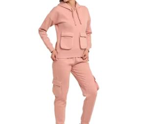Survêtement décontracté à capuche pour femme grande taille, personnalisé, vente en gros OEM, pour entraînement sportif, jogging, coupe régulière, anti-plis - Product Image 4