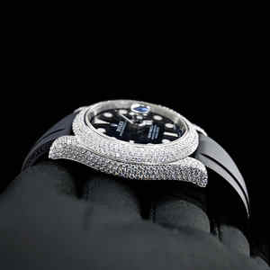 High Quality 30 Carat VVS Moissanite <b>Diamond</b> Studded Automatic Quartz Jewelry <b>Watches</b> Luxury Analog Dial Display New - Product Image 3