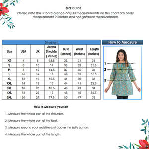 Kurti court en rayonne à imprimé géométrique pour femmes - Noir Tailles XS-8XL - Product Image 3