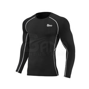 Camisetas de Compresión para Hombre de Secado Rápido y Transpirables, Spandex/Poliéster, Manga Corta, Corte Regular, para Gimnasio, Entrenamiento - Product Image 1