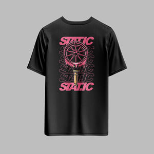 Haut graphique personnalisé à manches courtes en coton mélangé épais et surdimensionné pour hommes Hip-Hop Streetwear Casual Jersey Material - Product Image 5