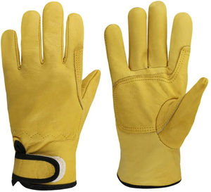 Offre Spéciale prix d'usine cuir de chèvre conduite gants de travail doigt complet hommes femmes tailles - Product Image 1