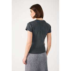 Camiseta Básica de Manga Corta Hecha de Tela de Pana - Product Image 4