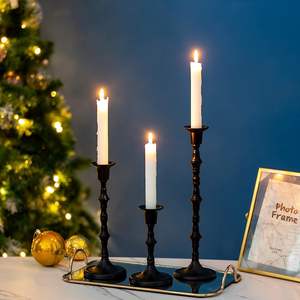 Luxury Home Decorative Black Matte Finish Metal <b>Candle</b> Pillar Holder Stands <b>Cheap</b> Wedding <b>Candle</b> Stick Holder Decorate - Product Image 5