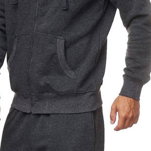 Conjunto de ropa deportiva de lana Tech para gimnasio para hombre, Jersey transpirable con capucha y pantalones de chándal estampado, 2 uds., chándal para correr, cuello con capucha - Product Image 3