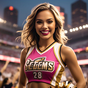 Maillot de pom-pom girl de compétitions de haut de danse sans manches pour femmes avec chemises courtes à impression de sublimation - Product Image 4