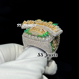 Neno Brown Luxury Hip Hop Championship <b>Ring</b> <b>for</b> <b>Men</b> 3D Logo with VVS Moissanite & 925 <b>Silver</b> Fashion Lovers' Favorite - Product Image 6
