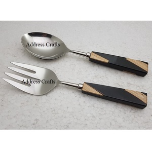 Super Quality Stainless Steel 304 Steel <b>Salad</b> <b>Tools</b> Custom Vintage Style <b>Salad</b> Spoon Fork Set Kitchen <b>Tool</b> Hot Selling Spoon Set - Product Image 1