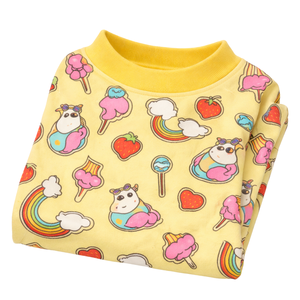 Yellow Cartoon Print Dog Sweatshirt Fun Graphic Pullover Soft Cozy Pet Clothing for Small Dogs Indoor Outdoor - Product Image 6