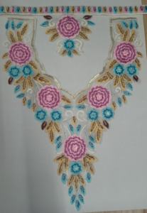 Patch de col en tissu de filet gracieux avec broderie et paillettes pour vêtements de fête-pour Kurtis Blouses Robes Sarees - Product Image 3