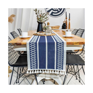Charming 100% Cotton Embroidered Table <b>Runner</b> 220GSM Slub Weave WrinkleFree Ecofriendly GOTS Certified OEM ODM Export From India - Product Image 2