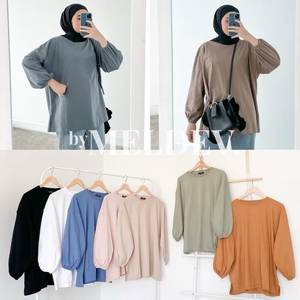 Bymeldev MOON เสื้อโอเวอร์ไซส์สำหรับผู้หญิง KAOS busui และ Non-busui เสื้อเบลาส์ & เสื้อขนาดใหญ่พิเศษ - Product Image 1