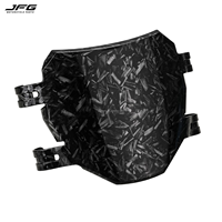 JFG PP Vorderes Nummernschild für Surron Light Bee Carbon-Optik Weißes Muster Wassertransferdruck Kundenspezifisches Motorrad-Panel