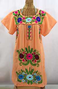 Ropa Exclusiva para Mujer 2022, Vestido Mexicano hasta la Rodilla con Bordado a Mano y Mangas Cortas - Product Image 2