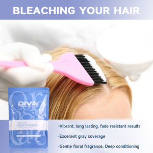 Diva chuyên nghiệp tóc tẩy trắng bột lên đến cấp 9 bụi miễn <span class=keywords><strong>ph</strong></span>í Amoniac thấp màu tóc Bột tẩy - Product Image 4