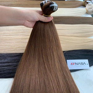 ผมต่อบริสุทธิ์จากเวียดนาม18-30นิ้วผมหนาฟอกขาว/เต็มปลาย - Product Image 1