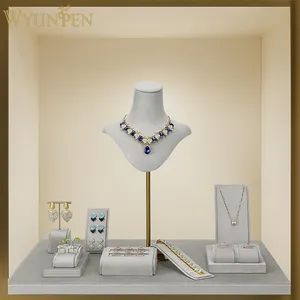 WYP Jewelry Packaging Display Stand Set Watch Bracelet Holder Earring Necklace Bust Prop Custom Luxury Jewelry Display Stand