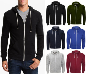 เสื้อฮู้ดซิปผู้ชาย พิมพ์โลโก้ตามสั่ง ผ้าฟลีซโพลีเอสเตอร์/คอตตอน ทรงปกติ บริการ OEM แห้งเร็ว ไม่หดตัว - Product Image 6