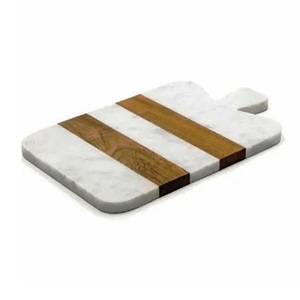 mini rectangular marble serving board Cutting Board Customized Wholesale White & Brown <b>Chopping</b> <b>Blocks</b> Made in India - Product Image 5
