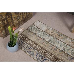 Alfombra de 2.4x3.8 pies, Alfombra Turca Vintage Pequeña, Alfombra de Lana Azul - Product Image 5