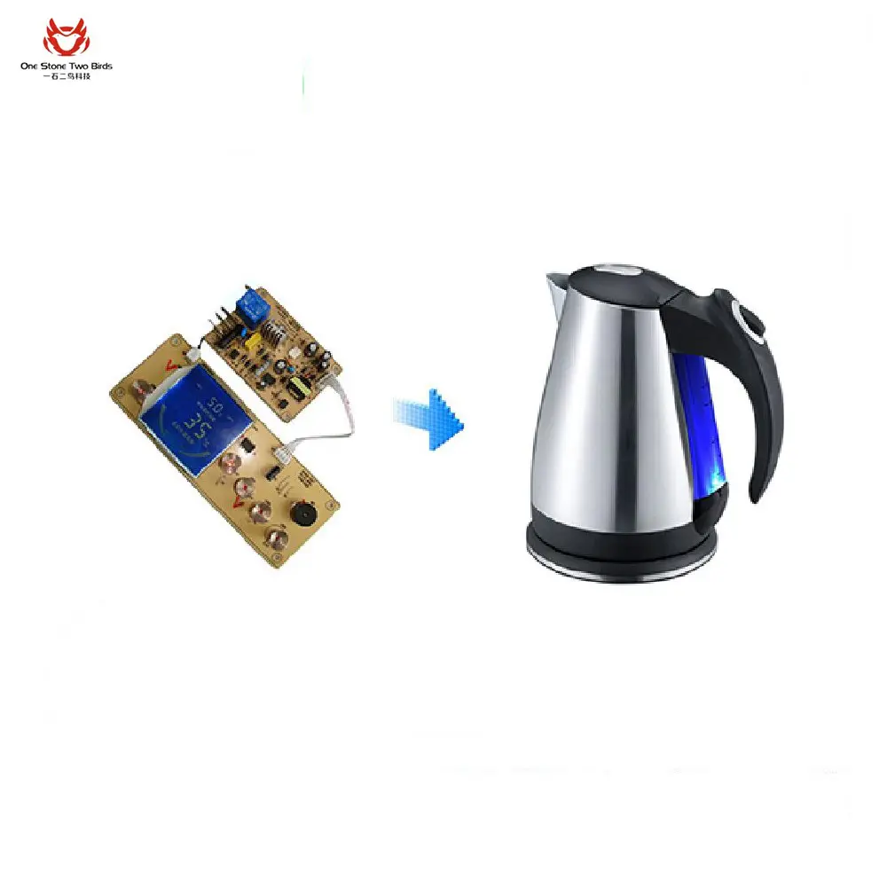 Индивидуальный умный электрический чайник, печатная плата в сборе с контролем температуры PTC и функцией автоматического отключения питания, печатная плата
