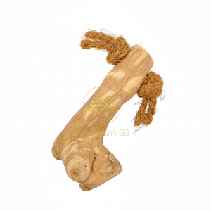 Juguetes para perros de cuerda de cáñamo y madera de café de fabricantes vietnamitas, masticables naturales y duraderos para entrenamiento y cuidado bucal. - Product Image 2