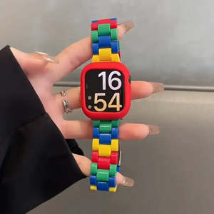 Bracelets de montre intelligente compatibles avec Apple Watch, design Lego - Product Image 4