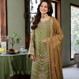 ชุดเดรสผ้าชีฟองปาร์ตี้สำหรับผู้หญิงชุดเดรสระบายอากาศได้ดีสไตล์อินเดียและปากีสถาน - Product Image 1