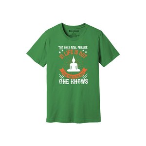 Camiseta de algodón 100% con estampado de temas de Buda, estilo informal, 12 opciones de color, 160-180, colocación de diseño personalizable GSM pesado - Product Image 3
