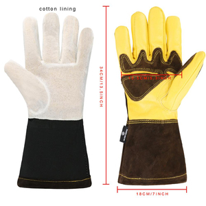 Guantes de soldadura de alta calidad en guantes de argón de cuero de piel de cabra Premium Guantes de protección de manos para soldadores - Product Image 5