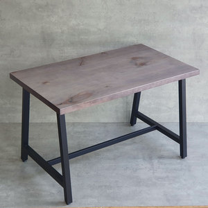 Rectangular <b>Dining</b> <b>Table</b> 120x70cm Industrial-Style Minimalist Pine Wood A-Shaped Iron Legs Stable Assembled Walnut Wood - Product Image 6