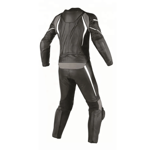Vente chaude 1 pièce en cuir de vachette véritable combinaison de moto CE armures Protection coupe-vent noir combinaison d'équitation pour moto - Product Image 3