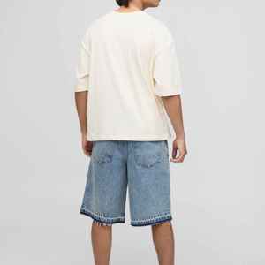 Shorts de Mezclilla Casuales Personalizados para Hombre 2026, Shorts de Mezclilla Personalizados OEM 100% Algodón Elástico, Shorts de Verano para Hombre - Product Image 4