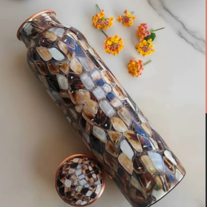 ขวดทองแดงดีไซน์โมเสกสุดหรูสไตล์ชั้นนำขนาด1000มล. เป็นมิตรกับสิ่งแวดล้อมสำหรับการดื่มและเล่นกีฬา - Product Image 1