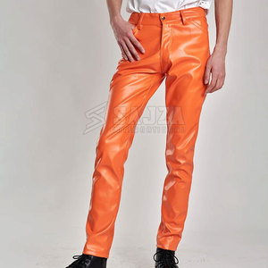 Pantalons en cuir pour hommes de style unique Pantalons en cuir pour hommes sur mesure Pantalons en cuir personnalisés avec votre propre logo - Product Image 2