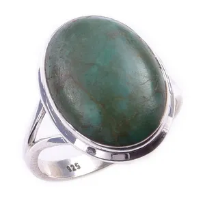 Hot Sale 925 Sterling Silver Tibetan Turquoise Gemstone Ring Women jewelry Handmade Silver Ring For Christmas